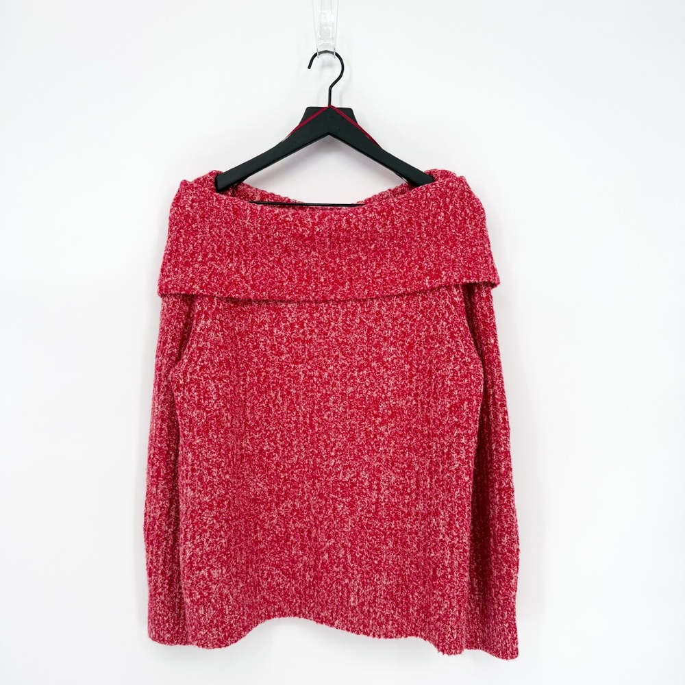 NEW Madewell Cotton-Blend Off-Shoulder Sweater in Pale Blush XL